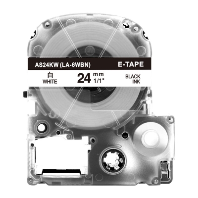 AS24KW 24mm白底黑字錦宮標簽色帶