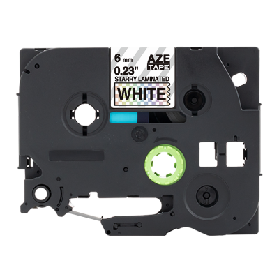 AZe-211L1 6mm白底黑字 炫彩方格覆膜標(biāo)簽色帶